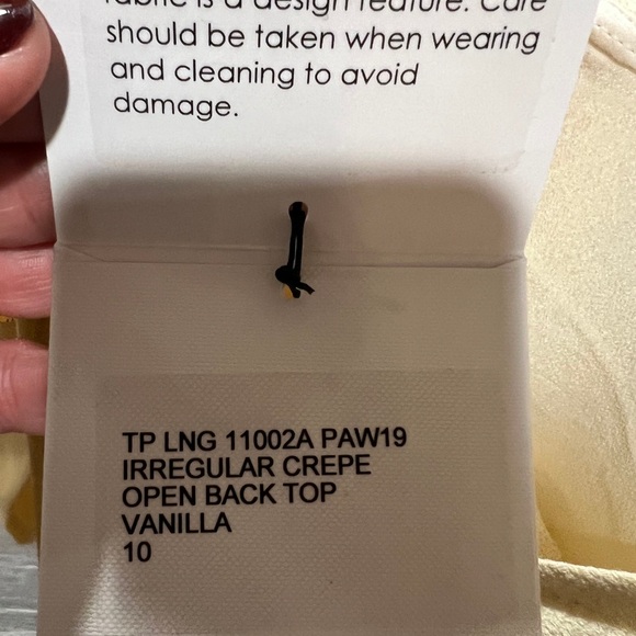 Victoria Beckham Off-White Backless Blouse UK 10 (US S) NWT - Picture 8 of 9